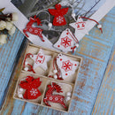 12Pcs Wooden Christmas Pendants Ornaments for Xmas Tree Hanging Decorat yxTEUS