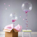 3x 18 Inch LED Round Clear Bubble Transparent Light Up Party Bobo Balloon