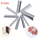 French Tips Smile Line Cut Nail Art Tools 9 Sizes Cutter Edge Trimmer Templ OZ