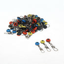 60pcs Fishing Tackle Running Ledger Slider Deads Snap Links Swivels 3 Size