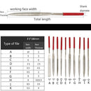 Diamond Needle File Set with Clean Brush Storage Box, Hand File for Metal G L2X6