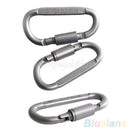 5X Outdoor D-Ring Aluminum Screw Locking Carabiner Hook Clip Climbing Keyc TVQ