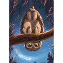 Owl Upside Down Full Round Rhinestone Diamond Painting Handmade Wall Craft