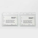 Plastic Horizontal Name Tag Badge ID Card Holders, 50-Piece, Clear N6W3