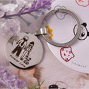 New Cute Mom Dad Dog Keychain Disc Charm Jewelry Best Souvenir Gift Keyring A3C