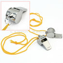 2pcs Outdoor Sports Metal Whistle Referee Match Camping Hiking Emergency Tool