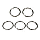 5pcs Round Carabiners Spring Buckles Snap Hook Keychain Holder Black 51mm