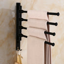 European Space Aluminum Bathroom Towel Rack Rotating Rod Towel Rack Hotel T