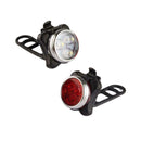 USB Rechargeable LED Bright Bicycle Bike Headlight Lamp Set Waterproof+Tail Z6A7
