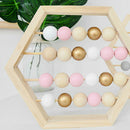 Nordic Natural Wooden Abacus with Beads Craft Baby Early Learning EducationaX7V8