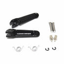 2Pcs Black Front Rear Foot Pegs Footrest Kit For Yamaha YZF R1 R6 R6S Black