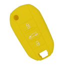 3 Buttons Silicone Car Key Cover Holder Entry Folding Flip Shell Remote