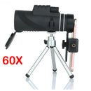 40X60 Durable High-power BAK4 Telescope Night Vision W/ Smartphone Stand Tripod