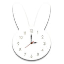 Nordic Style Rabbit Wall Clock Silent Wooden Clock For Home Living Room Sui O3J9