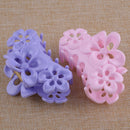 2pcs 9CM Woman Stylish Plastic Floral Spring  Hair Clamp Claw Hairclip Hairpin