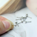 10 X Stainless Steel Nose Stud Ring Bone Bar Pin 8mm