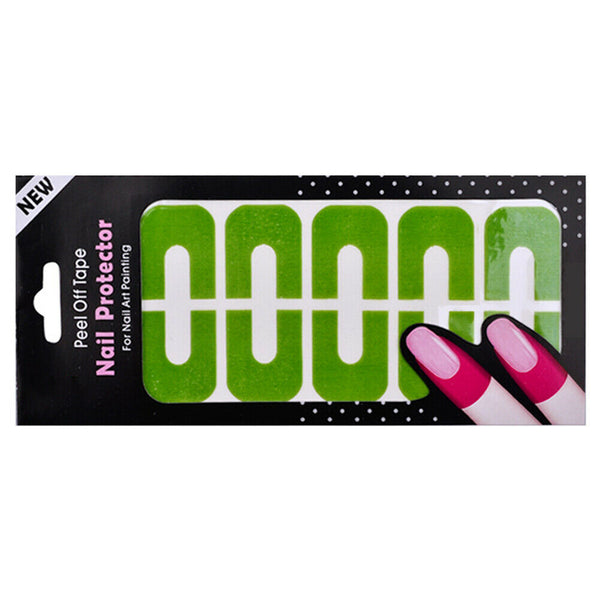 U-shape Spill-proof Nail Polish Varnish Protector Stickers Peel Tape Random