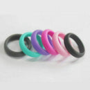 Women/Men's Silicone Wedding Ring,Silicone Wedding Band Various Colors,6 Pa