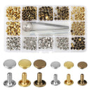 180* 6/8mm Leather Rivets Double Cap Rivet Tubular Metal Studs+Fixing To UXC
