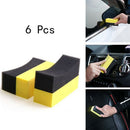 6Pc Tire Contour Dressing Applicator Pads Gloss Shine Color Polishing Wax SpSEAU