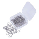 150Pcs Small Stainless Steel S Shape Hook Clasp DIY Necklace Craft Accessory