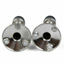 2Pcs Cylinder Stainless Steel Door Stop Door Stoppers Stopper 75mm Buffer W