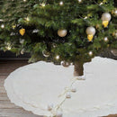 Knitted Christmas Tree Skirt Yarn Country Style Christmas Day Decoration 12