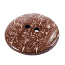 10 Pcs Coconut Shell Buttons Sewing Scrapbooking Brown Round 2 Holes 5cm Di I5C3