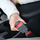 2x Safety Comfort Seatbelt Extender Extension Car Seat Lap Belt Buckle Gray HCZ