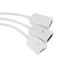 3 in 1 Micro USB Male to Female OTG HUB Adapter for Smartphone and Tablet A