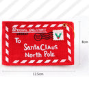 1x To Santa Claus Fabric Envelope Small Red Print Bag Christmas Decor Gift JC~ï¼ˆ