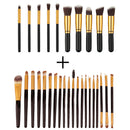 Hot 20 Pcs Pro Makeup Set + Hot 10 Pcs Powder Foundation Eyeshadow Brush A