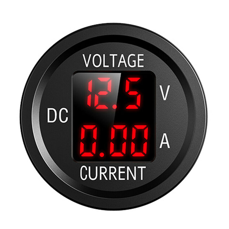 D6 Digital Voltmeter Ammeter Volt Current Panel Meter for Car Truck (Red) A