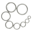 5 Pcs Round Push Gate Snap Open Spring Ring Key Chain Carabiner 15mm