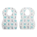 Cartoon Elephant Disposable Baby Bibs with Food Catcher Pocket Pack of 10