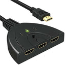 3 Port 1080P HDMI AUTO Switch Splitter Switcher HUB Box Cable for DVD HDTV