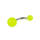 7Pcs Glowing Charm Acrylic Belly Button Navel Bar Rings Body Piercing Jewelry