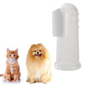 Pet Finger Toothbrush Silicone Dog Tooth Cleaner Cat Teeth Cleaning(Pink) A