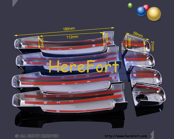 Triple Chrome vehicle Door Handle Covers Trim Cap fit for Buick Chevrolet Cruze