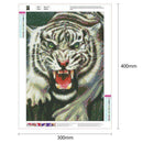 5D DIY Full Drill Diamond Painting Fierce Tiger Cross Stitch Embroidery Kit