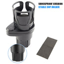Car Dual Cup Holder Sunglasses Phone Organizer Water Bottle Holder (Black) A