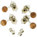 High-end 2R2L Open Ukulele Hawaii Guitar String Tuning Pegs Acacia Knob Luthier