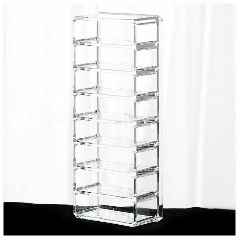 New 8 Slot Acrylic Compact Holder Powder Eye Blush Makeup Case Storage Orga U3N5