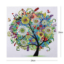 5D DIY Special Shaped Diamond Painting Colorful Tree Cross Stitch Embroider