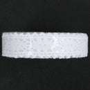 Ribbon Lace Wedding Christmas Border Gift approx 18mm x 1.7m White