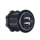 5V 2.1A 12-24V Dual Usb Car Charger Universal Power Adapter Socket With Led