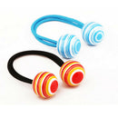 Striped Ball Elastic Rope  Hair Ties Ponytail Holder Head Band Hairbands ME