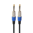 Stereo 6.35mm Electric Guitar Bass Cable Amp Cord for Home Theatre KTV 20m