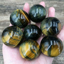 Natural Tiger's eye stone quartz Sphere crystal ball rock Healing 30-40mm
