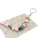 Baby Pacifier Clip Chain Silicone And Wood Pacifier Clip Wooden Bead Dummy